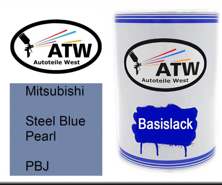 Mitsubishi, Steel Blue Pearl, PBJ: 500ml Lackdose, von ATW Autoteile West.